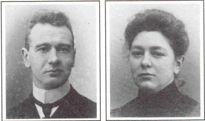 Het nieuwe predikantenechtpaar van de Hervormde gemeente, dominee en mevrouw Steenbeek.